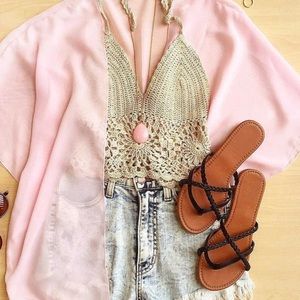 Lightweight Pink Kimono / Cover-Up